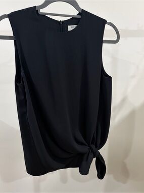 Babaton Black Sleeveless Side-Knot Top